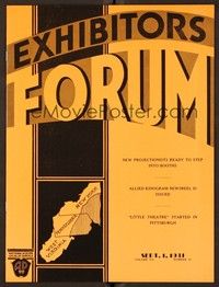 5k057 EXHIBITORS FORUM exhibitor magazine Sept 1, 1931 ace of screen daredevils Richard Talmadge!