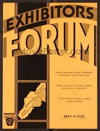 5k058 EXHIBITORS FORUM exhibitor magazine September 8, 1931 Wheeler & Woolsey in Caught Plastered!