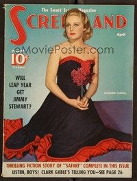 5k078 SCREENLAND magazine April 1940 portrait of sexy Madeleine Carroll by Eugene Robert Richee!