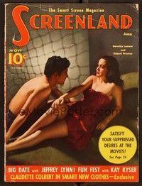 5k080 SCREENLAND magazine June 1940 Dorothy Lamour & Robert Preston from Typhoon by Morris!