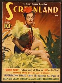5k079 SCREENLAND magazine May 1940 incredible c/u of sexy Ann Sheridan in Torrid Zone by Hurrell!
