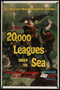 5m017 20,000 LEAGUES UNDER THE SEA 1sh R71 Jules Verne classic, wonderful art of deep sea divers!
