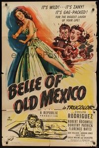 5m087 BELLE OF OLD MEXICO 1sh '50 full-length art of sexiest dancer Estelita Rodriguez!