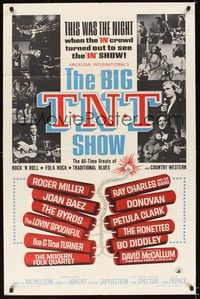 5m099 BIG T.N.T. SHOW 1sh '66 all-star rock & roll, traditional blues, country western & folk rock