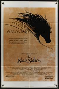 5m112 BLACK STALLION 1sh '79 Carroll Ballard, great Thurston horse artwork!