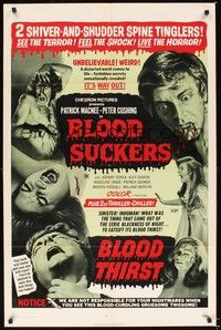5m122 BLOOD SUCKERS/BLOOD THIRST 1sh '71 wacky horror double-bill!