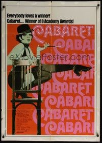 5m162 CABARET 1sh R74 Liza Minnelli sings & dances in Nazi Germany, directed by Bob Fosse!