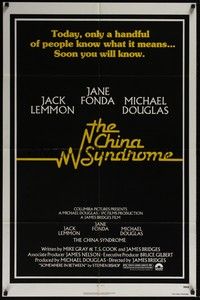 5m188 CHINA SYNDROME 1sh '79 Jack Lemmon, Jane Fonda, Michael Douglas, soon you will know!