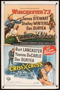 5m229 CRISS CROSS/WINCHESTER '73 1sh '58 James Stewart & Burt Lancaster double bill!