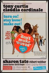 5m263 DON'T MAKE WAVES 1sh '67 Tony Curtis with super sexy Sharon Tate & Claudia Cardinale!