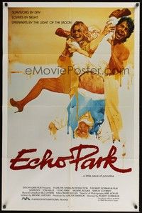 5m277 ECHO PARK 1sh '86 Robert Dornhelm, cool art of Susan Dey, Tom Hulce!