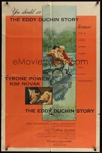 5m278 EDDY DUCHIN STORY 1sh '56 Tyrone Power & Kim Novak in a love story you will remember!