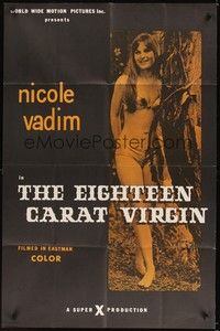5m283 EIGHTEEN CARAT VIRGIN 1sh '72 full-length image of sexy Nicole Vadim!