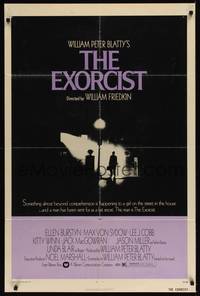 5m298 EXORCIST 1sh '74 William Friedkin, Max Von Sydow, William Peter Blatty horror classic!