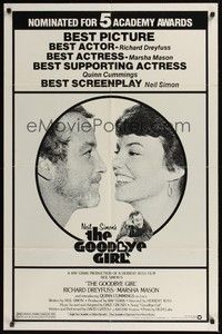 5m356 GOODBYE GIRL awards 1sh '77 Richard Dreyfuss & Marsha Mason, written by Neil Simon