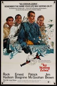 5m433 ICE STATION ZEBRA style A 1sh '69 Rock Hudson, Jim Brown, Ernest Borgnine, Patrick McGoohan!