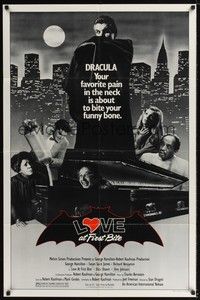 5m512 LOVE AT FIRST BITE 1sh '79 AIP, wacky vampire image of George Hamilton as Dracula!