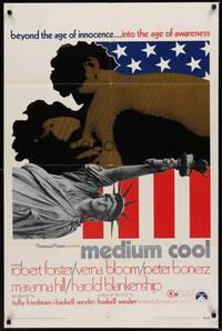 5m548 MEDIUM COOL 1sh '69 Haskell Wexler's X-rated 1960s counter-culture classic!