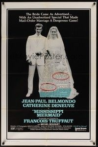 5m553 MISSISSIPPI MERMAID 1sh '70 Francois Truffaut's La Sirene du Mississippi, Belmondo, Deneuve!