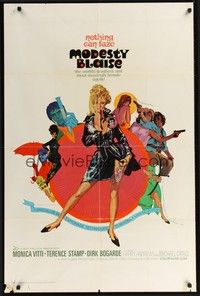 5m555 MODESTY BLAISE 1sh '66 Bob Peak art of sexiest female secret agent Monica Vitti!