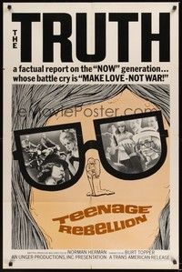 5m557 MONDO TEENO 1sh '67 truth about the NOW generation, make love-not war, Teenage Rebellion!