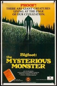 5m582 MYSTERIOUS MONSTERS 1sh '75 proof that Bigfoot & the Loch Ness Monster exist!