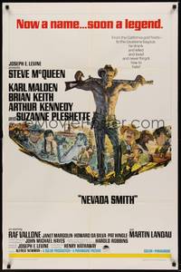 5m587 NEVADA SMITH 1sh '66 Steve McQueen drank and killed and loved and never forgot how to hate!