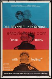 5m613 ONCE MORE WITH FEELING 1sh '60 three romantic kiss close ups of Yul Brynner & Kay Kendall!