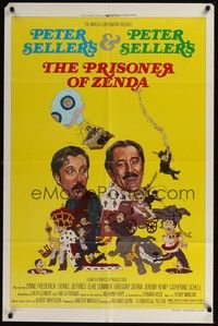 5m652 PRISONER OF ZENDA 1sh '79 wacky art of Peter Sellers in 3 roles!