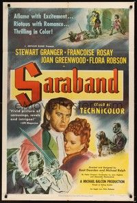 5m703 SARABAND FOR DEAD LOVERS 1sh '48 Stewart Granger in a spectacle of adventure & romance!