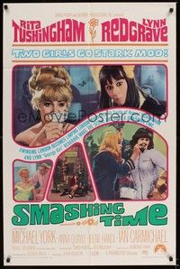 5m752 SMASHING TIME 1sh '68 sexy Rita Tushingham & Lynn Redgrave go stark mod in swinging London!