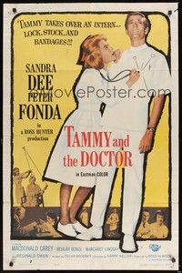 5m823 TAMMY & THE DOCTOR 1sh '63 Harry Keller directed, Peter Fonda, sexy nurse Sandra Dee!