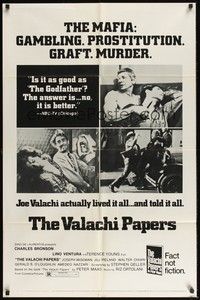 5m920 VALACHI PAPERS style C 1sh '72 directed by Terence Young, Charles Bronson in the mob!