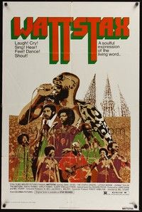 5m950 WATTSTAX 1sh '73 Isaac Hayes, Richard Pryor, soul music concert, great image!