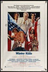 5m973 WINTER KILLS 1sh '79 Jeff Bridges, John Huston, John Solie art!