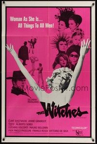 5m975 WITCHES int'l 1sh '67 Le Streghe, Clint Eastwood, Silvana Mangano!