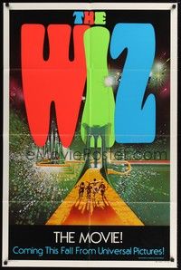 5m978 WIZ teaser 1sh '78 Diana Ross, Michael Jackson, Richard Pryor, Wizard of Oz, art by Bob Peak!
