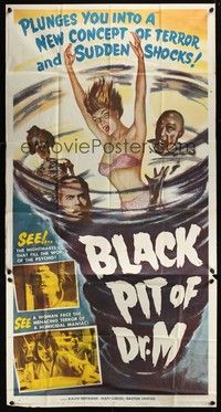 5p426 BLACK PIT OF DR. M 3sh '61 plunges you into a new concept of terror and sudden shocks!