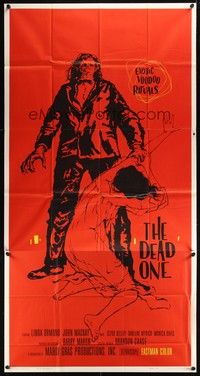 5p467 DEAD ONE 3sh '60 directed by Barry Mahon, exotic voodoo rituals, wild artwork!