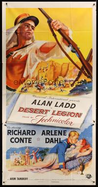 5p471 DESERT LEGION 3sh '53 art of Alan Ladd in the French Foreign Legion & sexy Arlene Dahl!