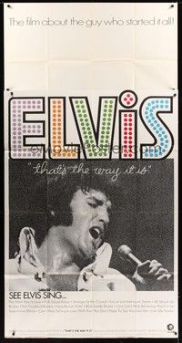 5p485 ELVIS: THAT'S THE WAY IT IS 3sh '70 great image of Presley singing on stage!