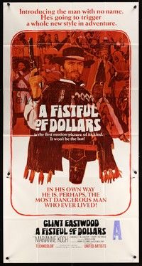 5p495 FISTFUL OF DOLLARS 3sh '67 Sergio Leone, Clint Eastwood is perhaps the most dangerous man!