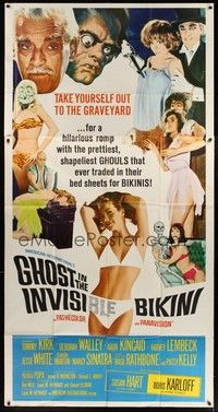 5p508 GHOST IN THE INVISIBLE BIKINI 3sh '66 Boris Karloff + sexy girls & wacky horror images!