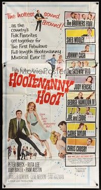 5p532 HOOTENANNY HOOT 3sh '63 Johnny Cash and a ton of top country music stars!