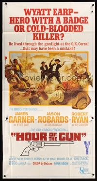 5p533 HOUR OF THE GUN 3sh '67 James Garner as Wyatt Earp, John Sturges, was he a hero or killer?
