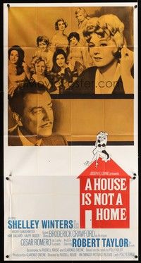 5p534 HOUSE IS NOT A HOME 3sh '64 Shelley Winters, Robert Taylor & 7 sexy hookers in brothel!