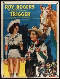 5p759 YELLOW ROSE OF TEXAS INCOMPLETE 3sh '44 great art of Roy Rogers playing guitar for Dale Evans