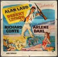 5p146 DESERT LEGION 6sh '53 art of Alan Ladd in the French Foreign Legion & sexy Arlene Dahl!