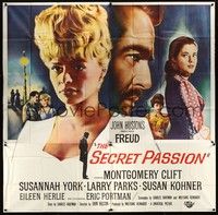 5p161 FREUD 6sh '63 John Huston directed, Montgomery Clift, Susannah York, The Secret Passion!