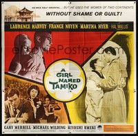 5p165 GIRL NAMED TAMIKO 6sh '62 John Sturges, Laurence Harvey used women without shame!